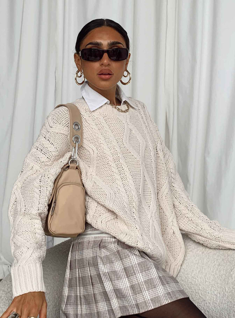 Anaya Oversized svetr Béžová