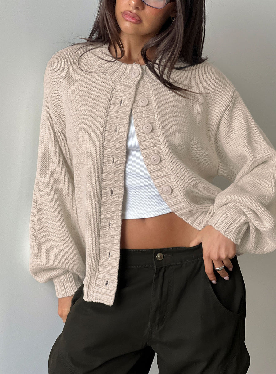 Edern Cardigan Krémová