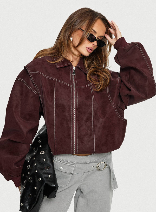 Vista Bomber bunda Vínová