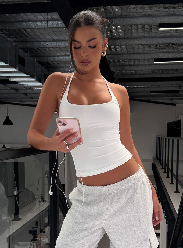 Ezekiel Top Bílá Halter Eko-Nylon