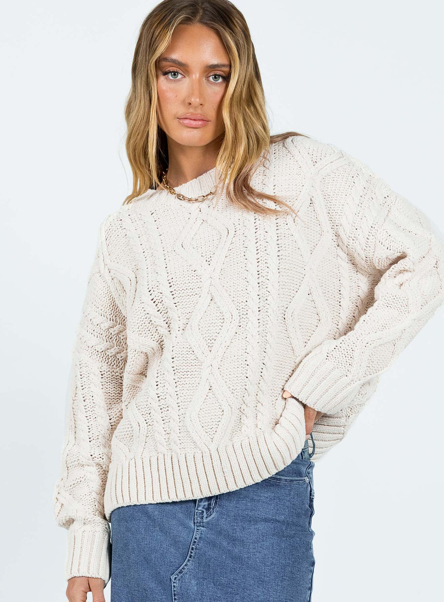 Anaya Oversized svetr Béžová