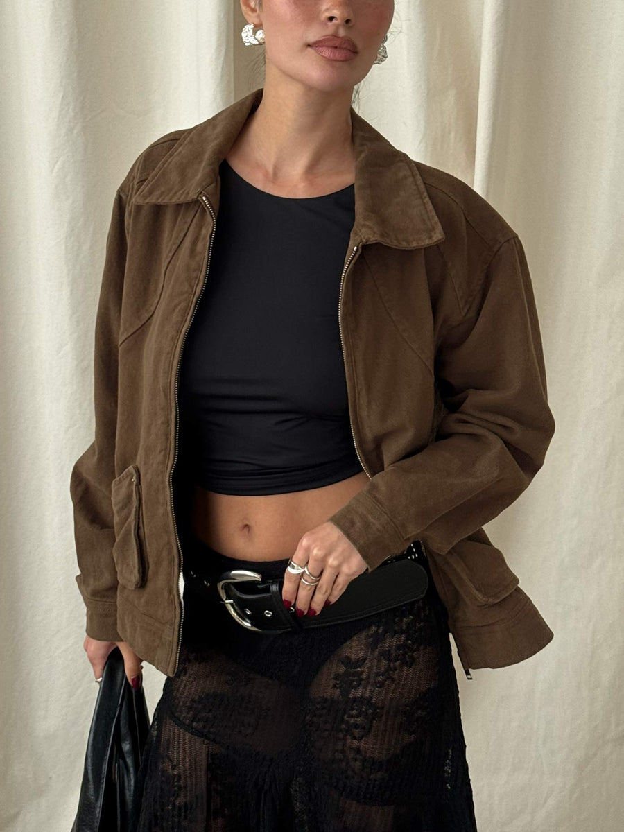 Nelsie Oversized bunda s límcem Zelená