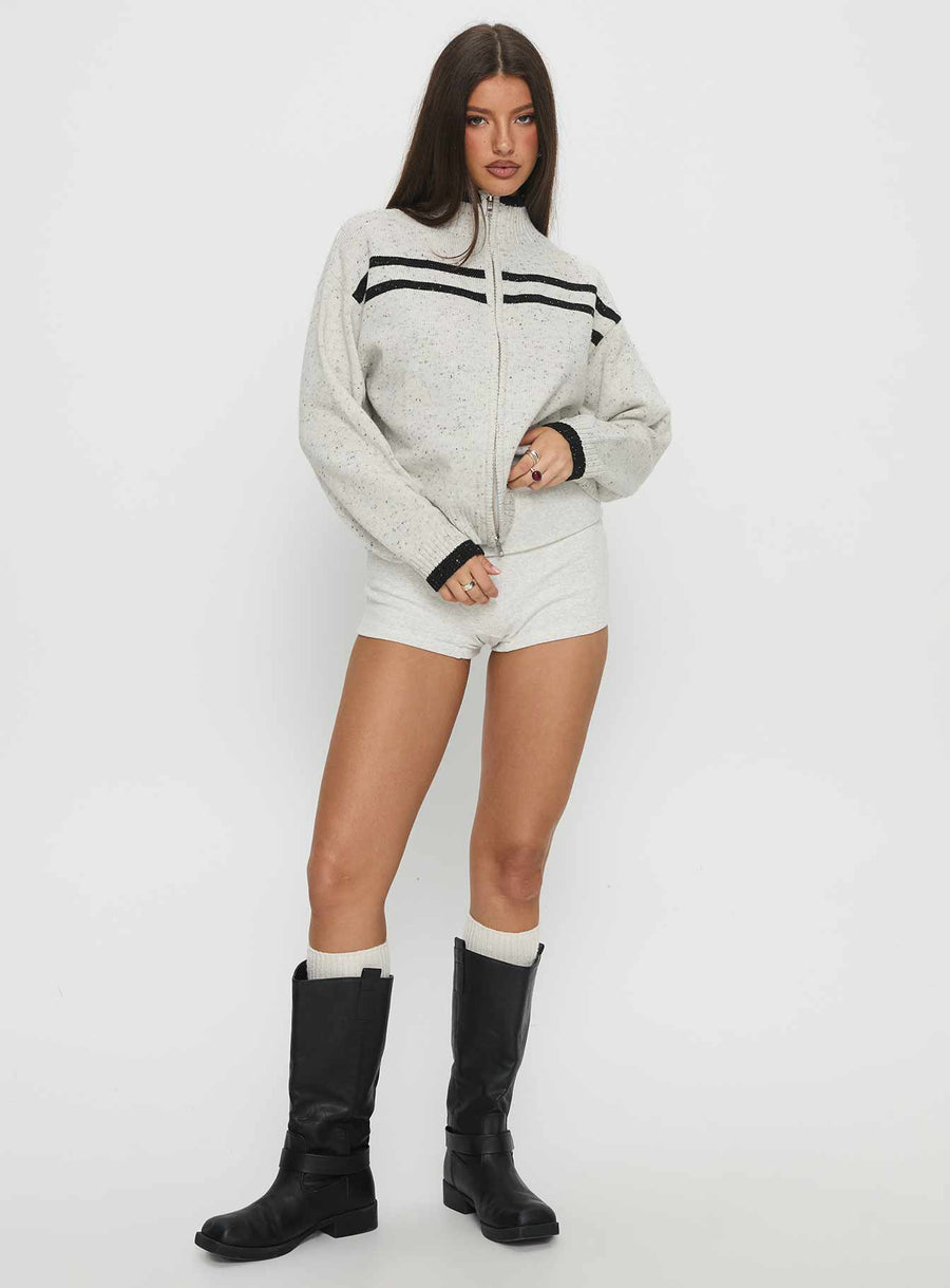 Overstayed Rozepínací Cardigan Šedá