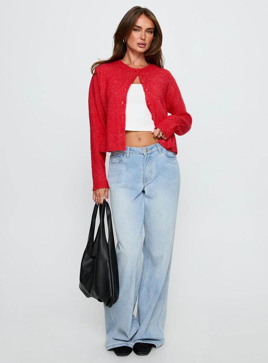 Denmark Cardigan Červená