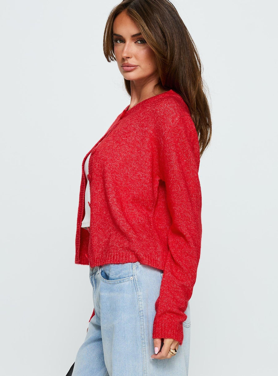 Denmark Cardigan Červená