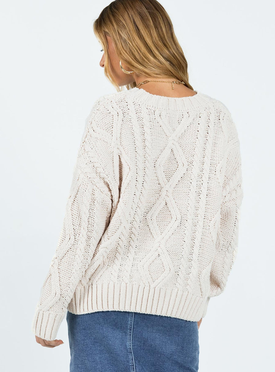 Anaya Oversized svetr Béžová