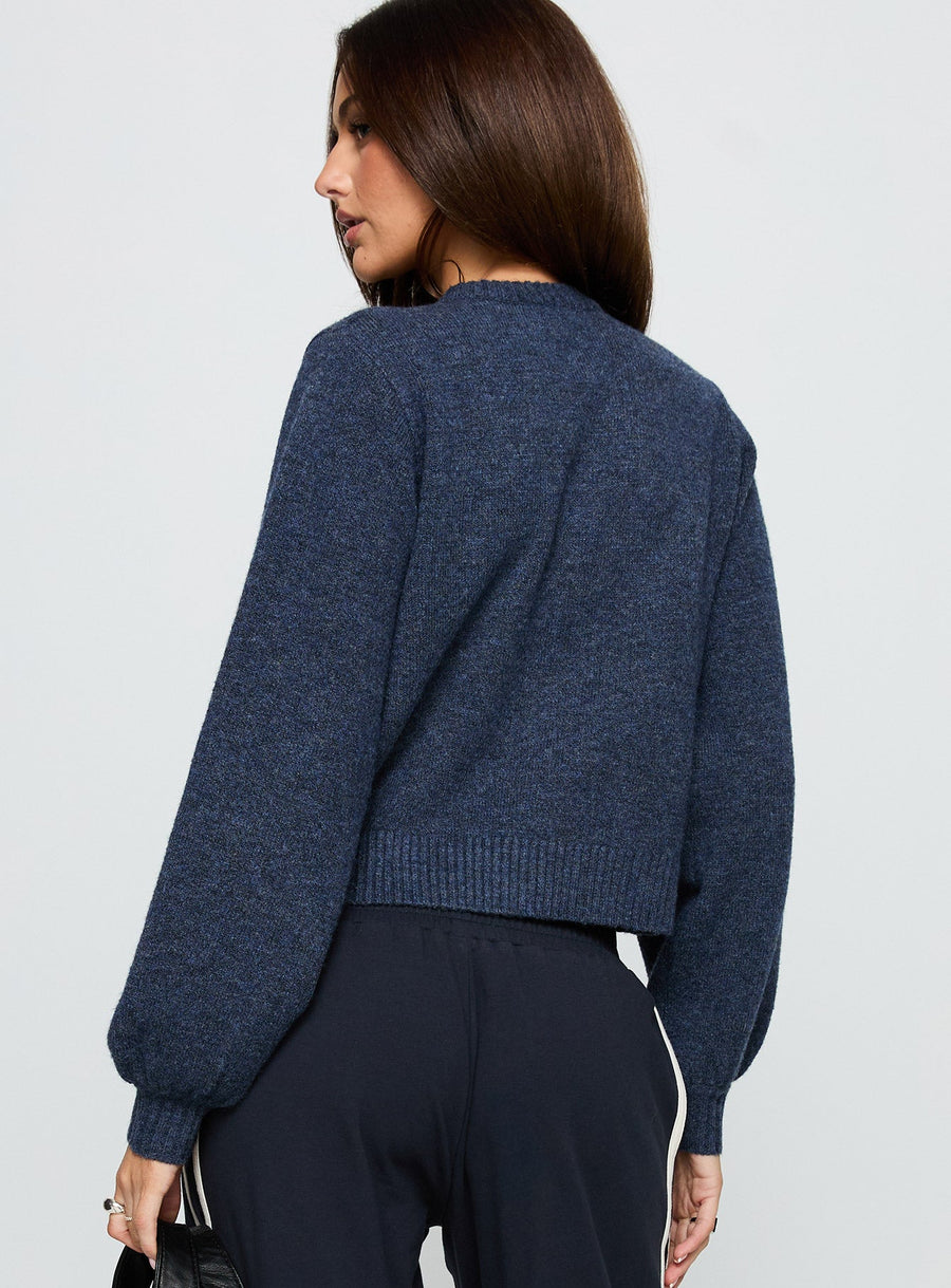Kammi Zapínací Cardigan Modrá