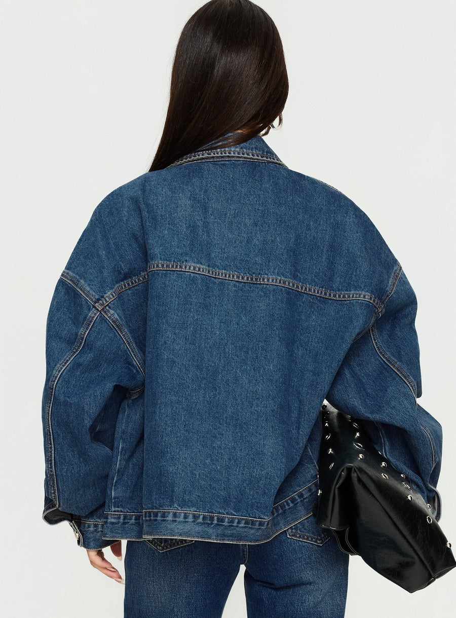Riina Bomber bunda Modrá
