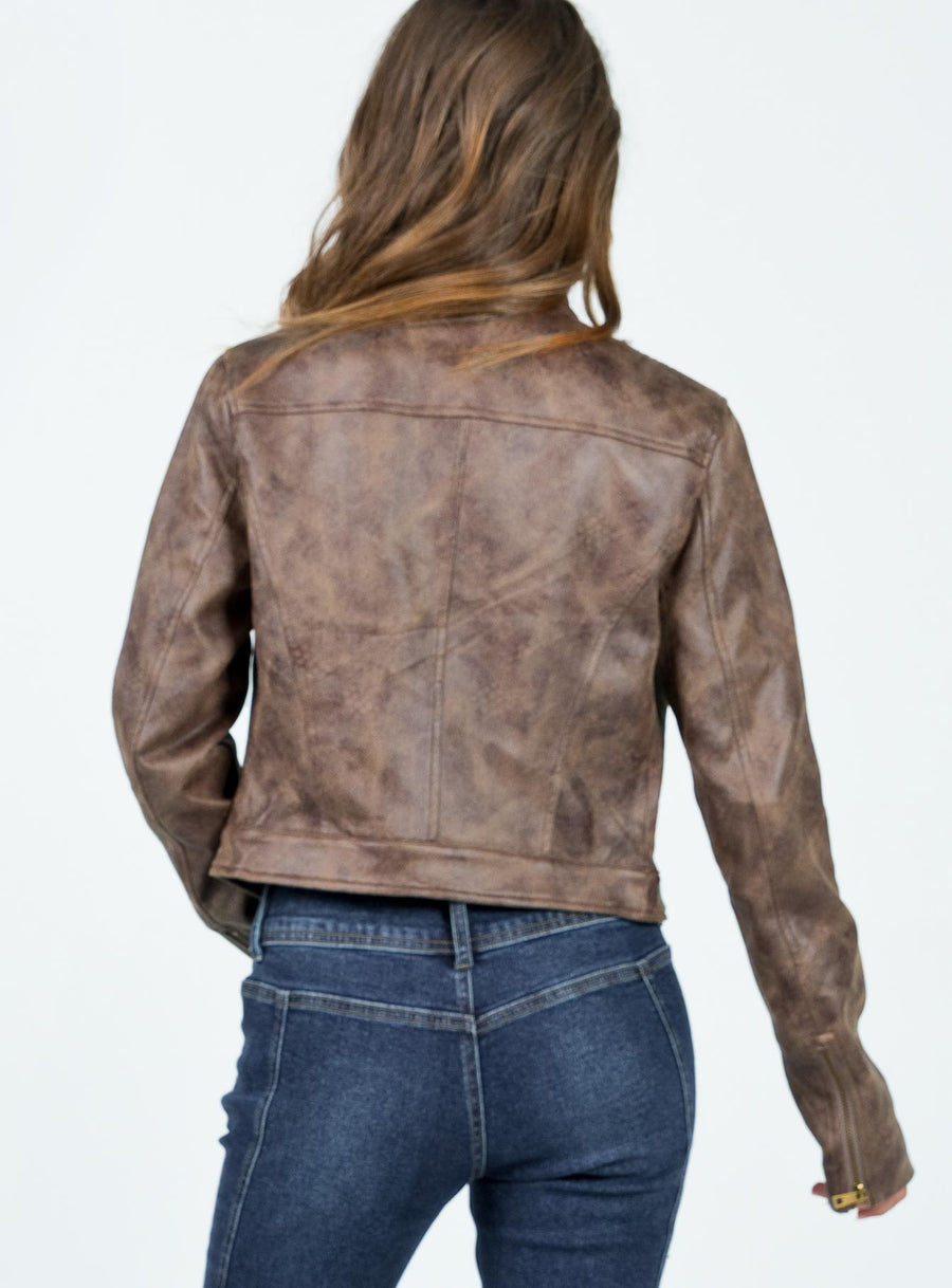 Bella Moto Bunda Hnědá