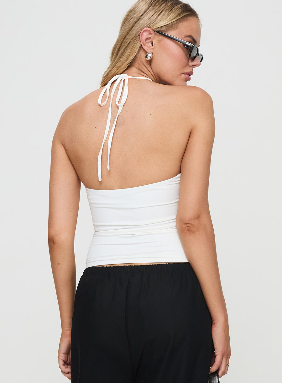 Ezekiel Top Bílá Halter Eko-Nylon