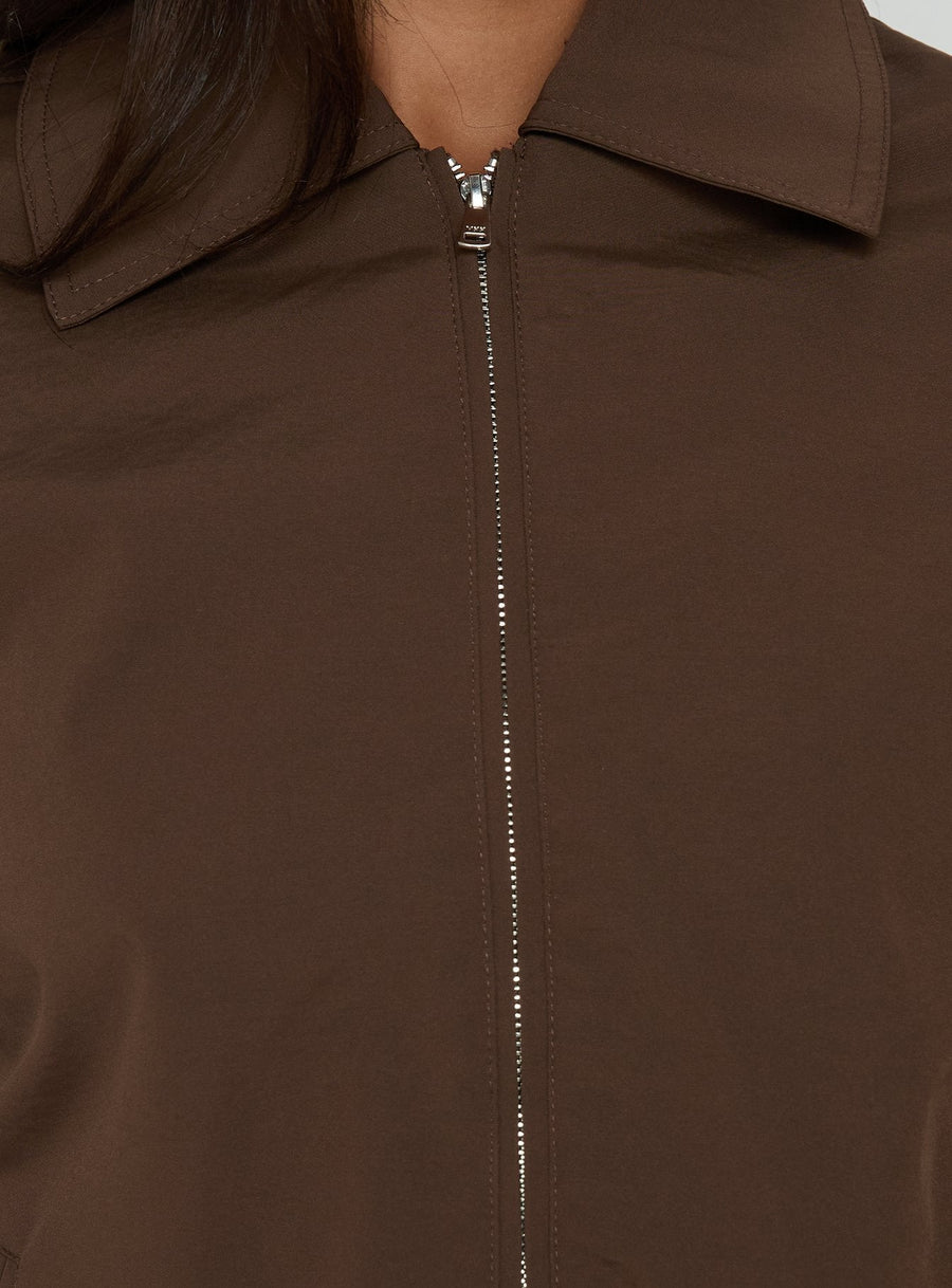 Scorpia Plátěná bomber bunda Hnědá