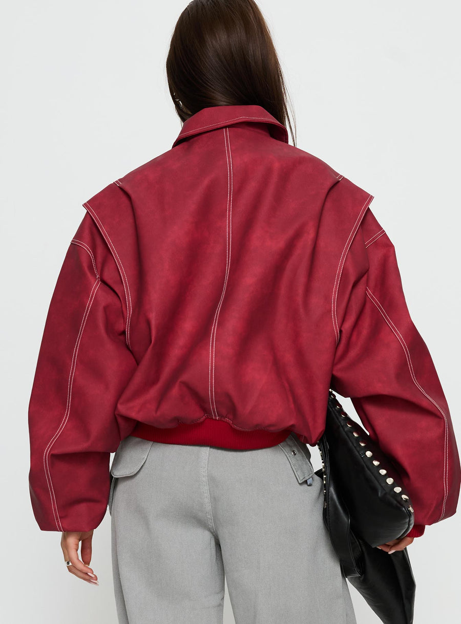 Vista Bomber bunda Červená