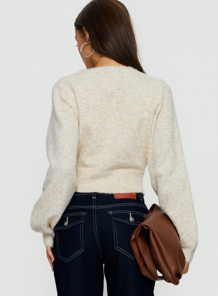 Dawsen Zapínací Cardigan Krémová