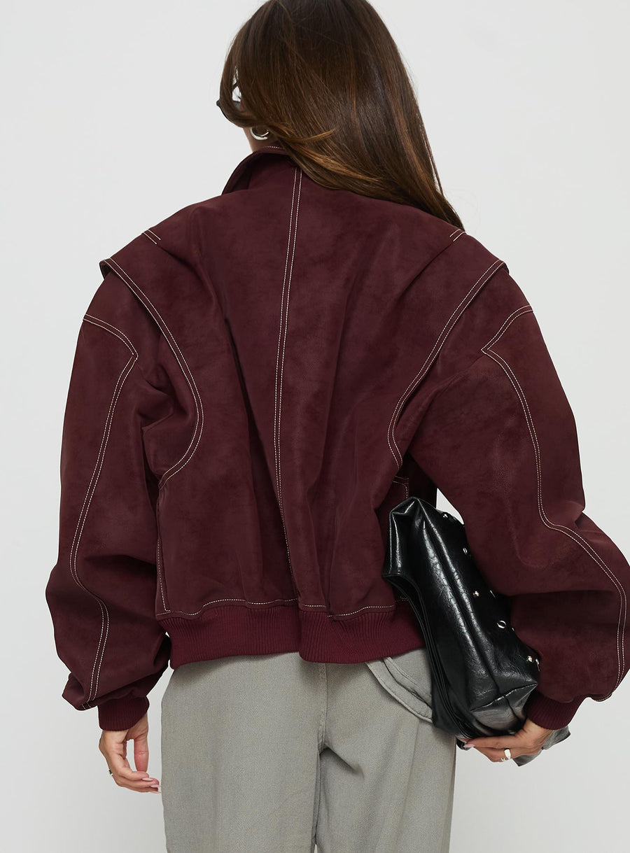 Vista Bomber bunda Vínová