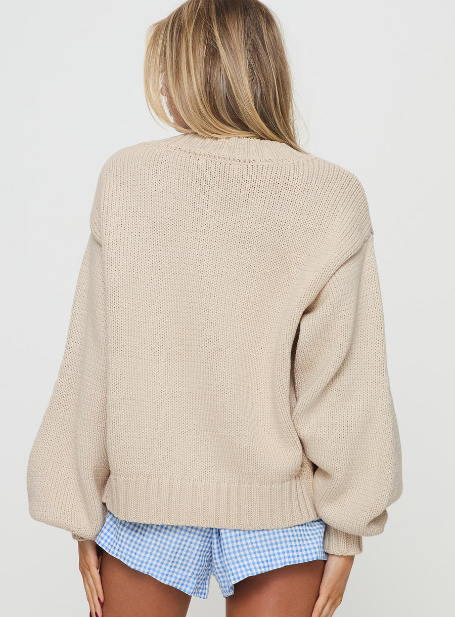 Edern Cardigan Krémová