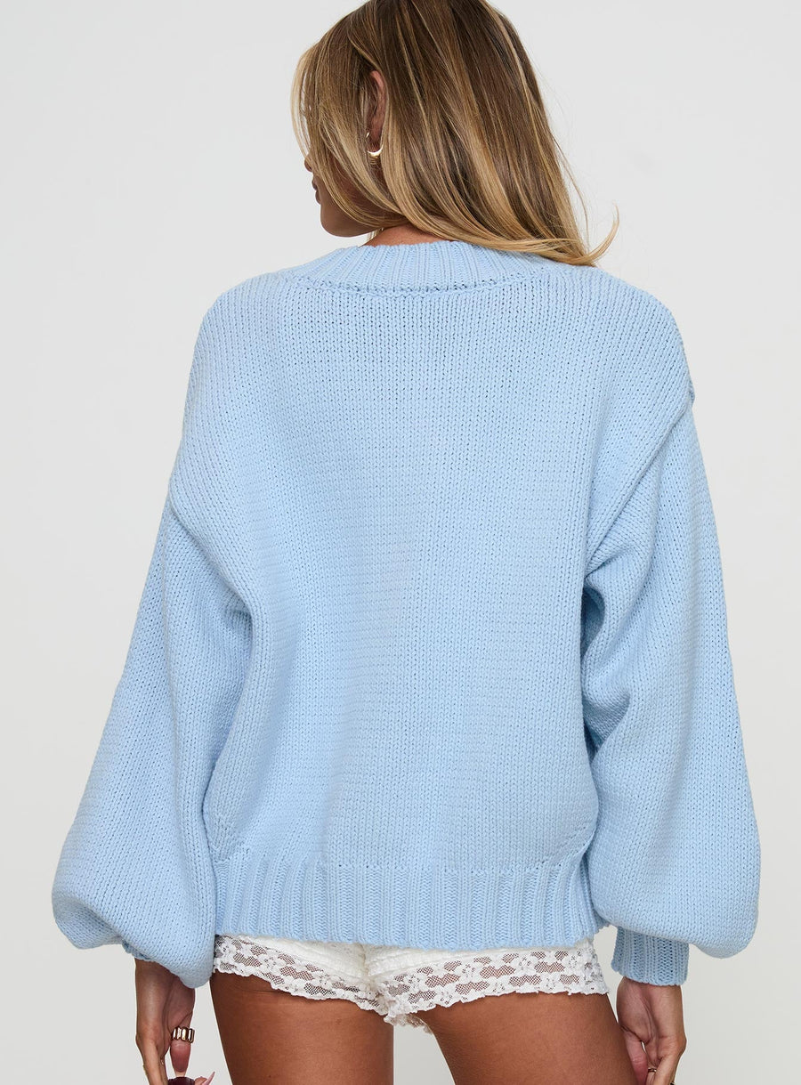 Edern Cardigan Modrá