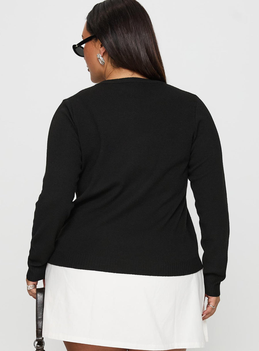 Lauraine Cardigan černá Curve