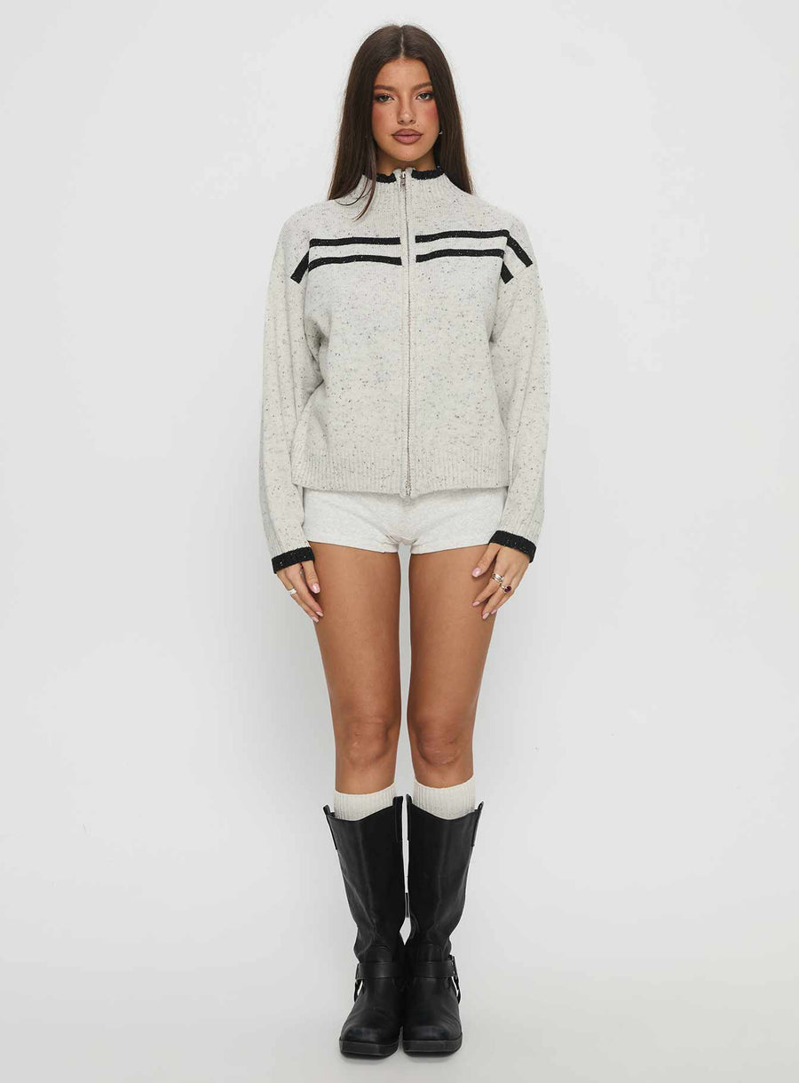 Overstayed Rozepínací Cardigan Šedá