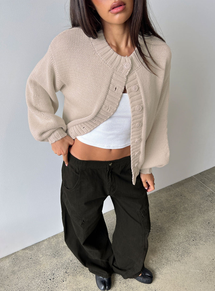 Edern Cardigan Krémová