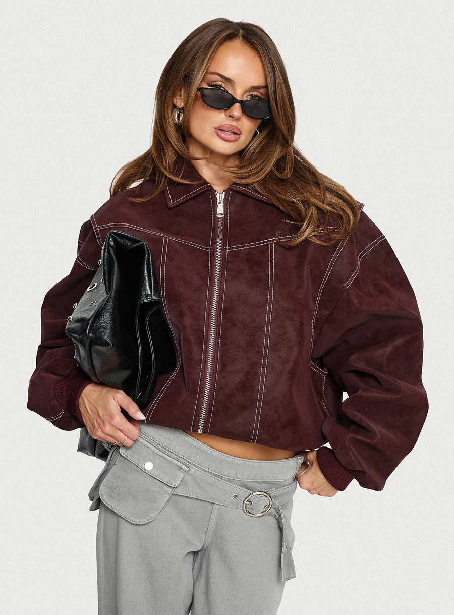 Vista Bomber bunda Vínová