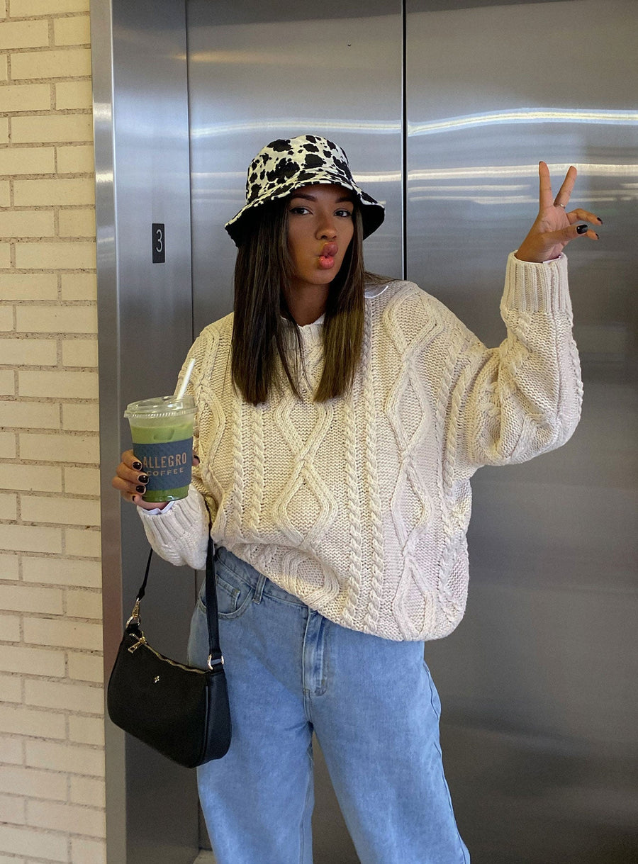 Anaya Oversized svetr Béžová