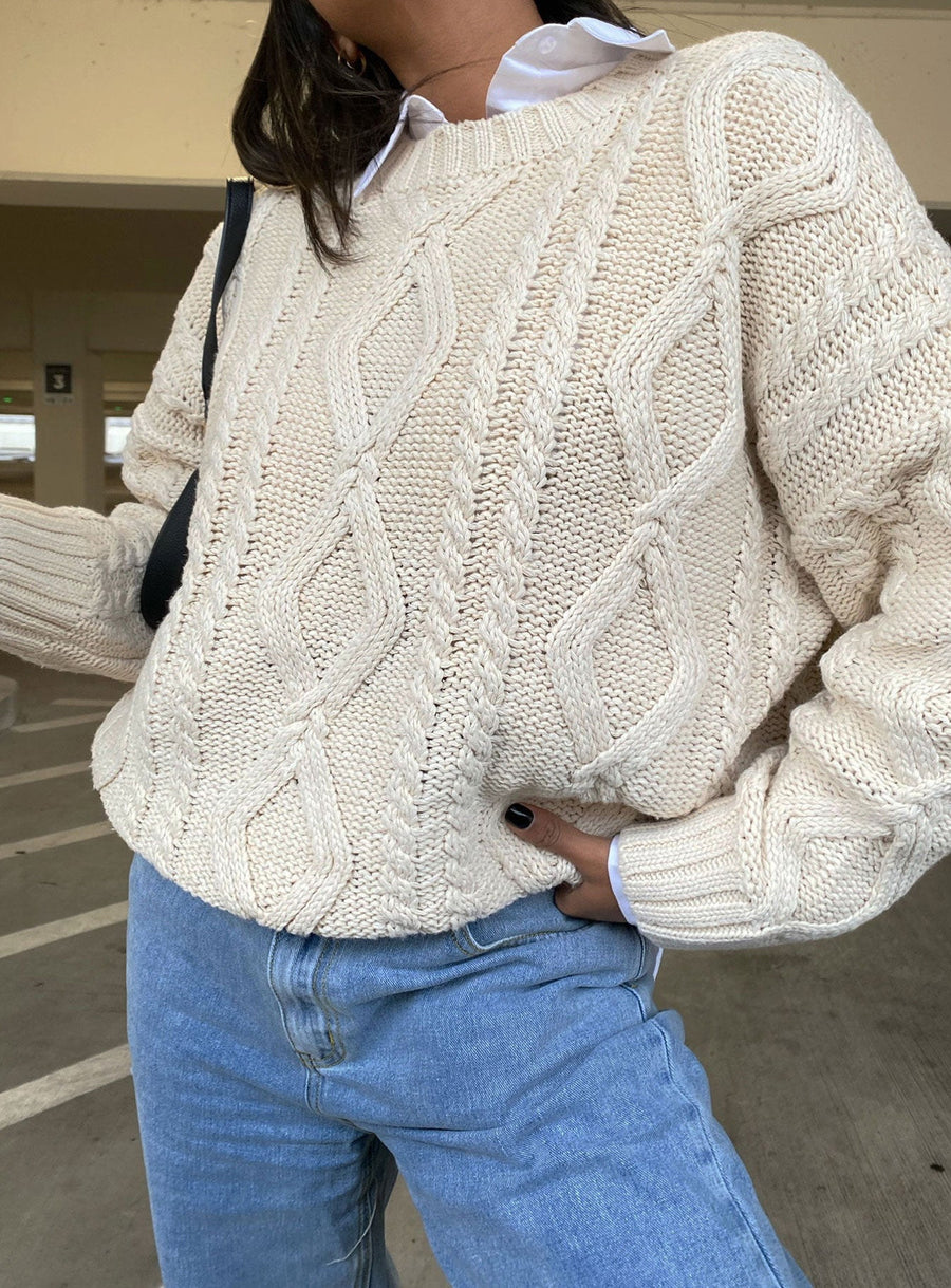 Anaya Oversized svetr Béžová