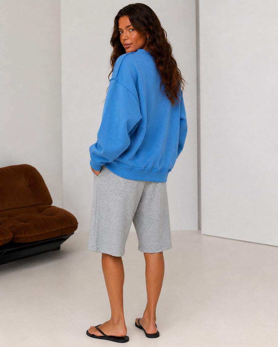 When In New York City Oversized svetr Modrá